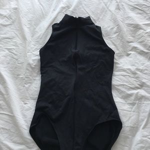 Ainsliewear leotard, high zip neck